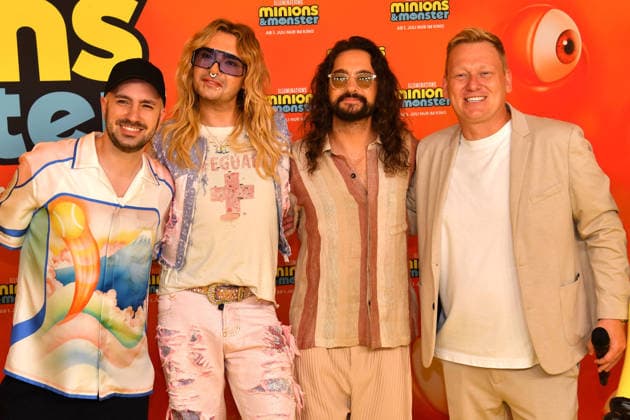 Dominik Porschen, Bill Kaulitz, Tom Kaulitz und Jens Knossala bei der Minions & Monster Premiere am 28.06.2026 im Rahmen vom 43. Filmfest Muenchen im Mathaeser Filmpalas in Muenchen Dominik Porschen, Bill Kaulitz, Tom Kaulitz and Jens Knossala attend the red carpet of the Minions & Monster premiere during the 43rd Munich Film Festival at Mathaeser Filmpalast on June 28, 2026 in Munich, Germany Minions & Monster Premiere in Muenchen *** Dominik Porschen, Bill Kaulitz, Tom Kaulitz, and Jens Knossala at the premiere of *Minions Monster* on June 28, 2026, as part of the 43rd Munich Film Festival at the Mathäuser Filmpalast in Munich. Dominik Porschen, Bill Kaulitz, Tom Kaulitz, and Jens Knossala attend the red carpet for the *Min 