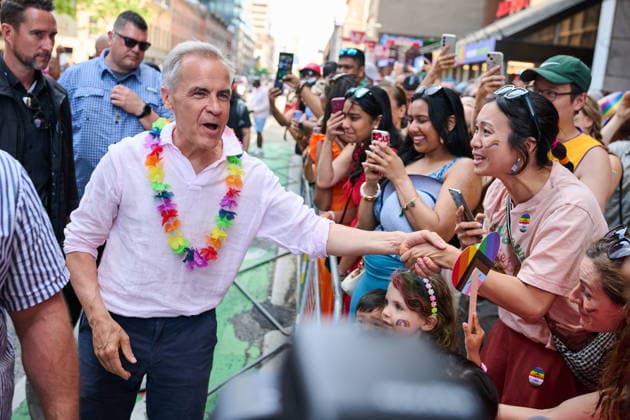 June 28, 2026, Toronto, On, Canada: Prime Minister Mark Carney takes part in the Toronto Pride Parade on Sunday, June 28, 2026. Toronto Canada  - ZUMAc35_ 20260628_zaf_c35_033 Copyright: xSammyxKoganx