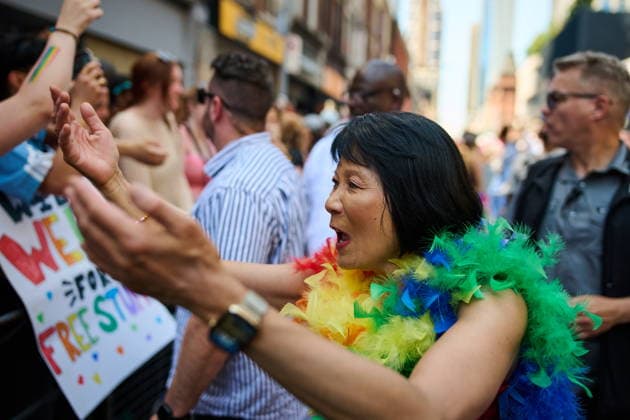 June 28, 2026, Toronto, On, Canada: Toronto Mayor Olivia Chow takes part in the Toronto Pride Parade on Sunday, June 28, 2026. Toronto Canada  - ZUMAc35_ 20260628_zaf_c35_037 Copyright: xSammyxKoganx