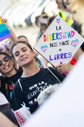 June 28, 2026, Madrid, Madrid, SPAIN: LGBTIQ+ organizations are celebrating Critical Pride, marking 59 years since the Stonewall riotsÃ¢â‚¬the events that sparked the movement to assert LGBTIQ+ rights. They are highlighting the dangers posed by the rise of conservative right-wing movements, the Palestinian genocide, and issues surrounding sex work and community rights. Madrid SPAIN  - ZUMAl221 20260628_zip_l221_001 Copyright: xIgnacioxLopezxIsasmendix