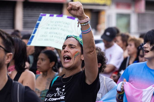 June 28, 2026, Madrid, Madrid, SPAIN: LGBTIQ+ organizations are celebrating Critical Pride, marking 59 years since the Stonewall riotsÃ¢â‚¬the events that sparked the movement to assert LGBTIQ+ rights. They are highlighting the dangers posed by the rise of conservative right-wing movements, the Palestinian genocide, and issues surrounding sex work and community rights. Madrid SPAIN  - ZUMAl221 20260628_zip_l221_002 Copyright: xIgnacioxLopezxIsasmendix