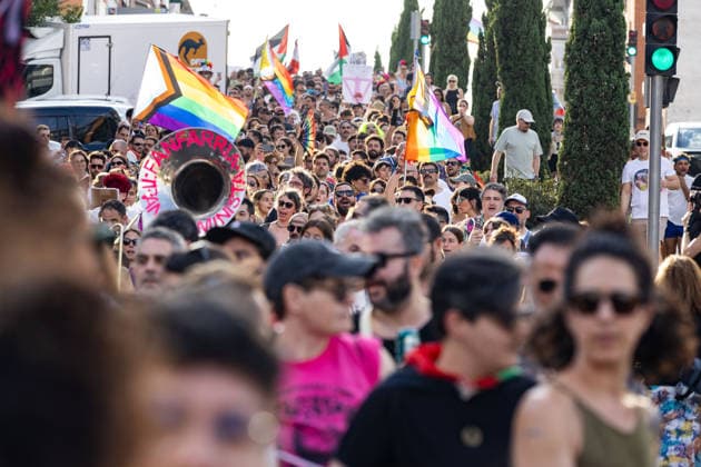 June 28, 2026, Madrid, Madrid, SPAIN: LGBTIQ+ organizations are celebrating Critical Pride, marking 59 years since the Stonewall riotsÃ¢â‚¬the events that sparked the movement to assert LGBTIQ+ rights. They are highlighting the dangers posed by the rise of conservative right-wing movements, the Palestinian genocide, and issues surrounding sex work and community rights. Madrid SPAIN  - ZUMAl221 20260628_zip_l221_022 Copyright: xIgnacioxLopezxIsasmendix