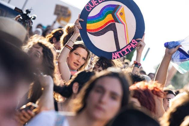 June 28, 2026, Madrid, Madrid, SPAIN: LGBTIQ+ organizations are celebrating Critical Pride, marking 59 years since the Stonewall riotsÃ¢â‚¬the events that sparked the movement to assert LGBTIQ+ rights. They are highlighting the dangers posed by the rise of conservative right-wing movements, the Palestinian genocide, and issues surrounding sex work and community rights. Madrid SPAIN  - ZUMAl221 20260628_zip_l221_026 Copyright: xIgnacioxLopezxIsasmendix