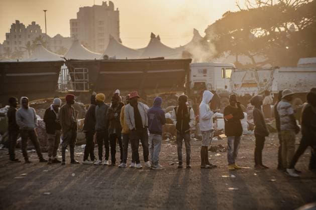 Malawian migrants wait to return home amid anti-foreigner protests in South Africa DURBAN, SOUTH AFRICA - JUNE 28: Malawian migrants wait to be registered by South African immigration officials to return to their home country, amid ongoing anti-foreigner protests and rising security concerns across South Africa, in Durban, South Africa on June 28, 2026. Ihsaan Haffejee Anadolu Durban South Africa. Editorial use only. Please get in touch for any other usage.  Copyright: x2026xAnadoluxIhsaanxHaffejeex