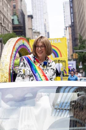 June 28, 2026, New York, New York, USA: Pride March Grand Marshal BERNIE WAGENBLAST rides in the 57th annual NYC Pride March as it proceeds down Fifth Avenue from Midtown to Greenwich Village. The theme For All of Us honors the legacy of activist Marsha P. Johnson. New York USA  - ZUMAr174 20260628_znp_r174_009 Copyright: xGinaxMxRandazzox
