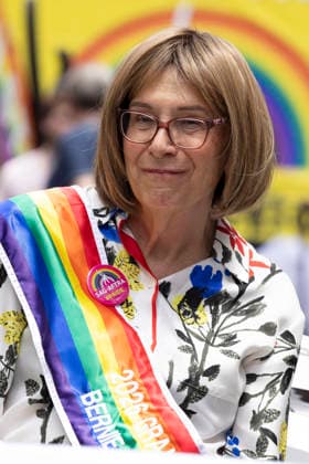 June 28, 2026, New York, New York, USA: Pride March Grand Marshal BERNIE WAGENBLAST rides in the 57th annual NYC Pride March as it proceeds down Fifth Avenue from Midtown to Greenwich Village. The theme For All of Us honors the legacy of activist Marsha P. Johnson. New York USA  - ZUMAr174 20260628_znp_r174_010 Copyright: xGinaxMxRandazzox