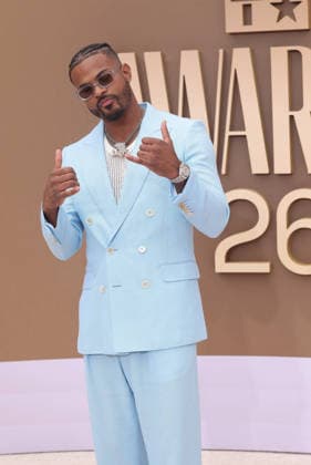 Trevor Jackson arrives on the red carpet for 26th annual BET Awards live telecast at the Peacock Theater in Los Angeles on Sunday, June 28, 2026. The BET Awards honors Black entertainers and other people of color in music, film, sports and philanthropy.  LAP20260628120 GREGxGRUDT