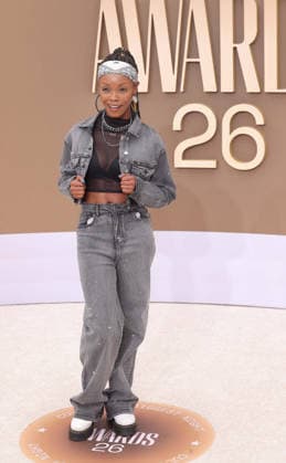 Tia Parchman arrives on the red carpet for 26th annual BET Awards live telecast at the Peacock Theater in Los Angeles on Sunday, June 28, 2026. The BET Awards honors Black entertainers and other people of color in music, film, sports and philanthropy.  LAP20260628128 GREGxGRUDT