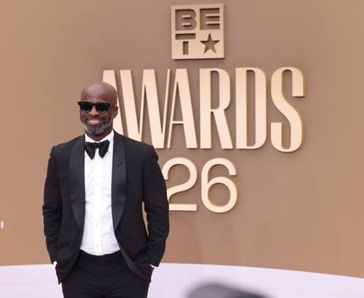 Bryan-Michael Cox arrives on the red carpet for 26th annual BET Awards live telecast at the Peacock Theater in Los Angeles on Sunday, June 28, 2026. The BET Awards honors Black entertainers and other people of color in music, film, sports and philanthropy.  LAP20260628130 GREGxGRUDT