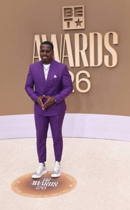 Skeet Carter arrives on the red carpet for 26th annual BET Awards live telecast at the Peacock Theater in Los Angeles on Sunday, June 28, 2026. The BET Awards honors Black entertainers and other people of color in music, film, sports and philanthropy.  LAP20260628149 GREGxGRUDT