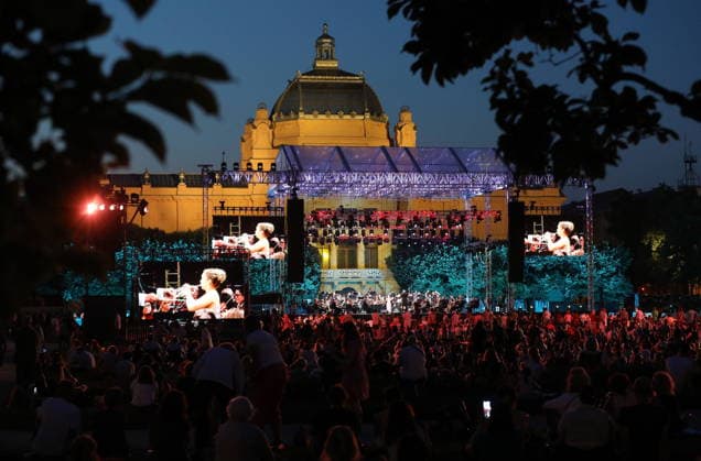 Croatia, Zagreb, 280626. King Tomislav Square. Trumpet Extraordinaire, a concert by the Zagreb Philharmonic Orchestra with British trumpeter Matilda Lloyd under the baton of Jure Bucevic at the Zagreb Classic 2026 festival. Photo: Damjan Tadic CROPIX Copyright: xxDamjanxTadicx zagreb_classic3-280626