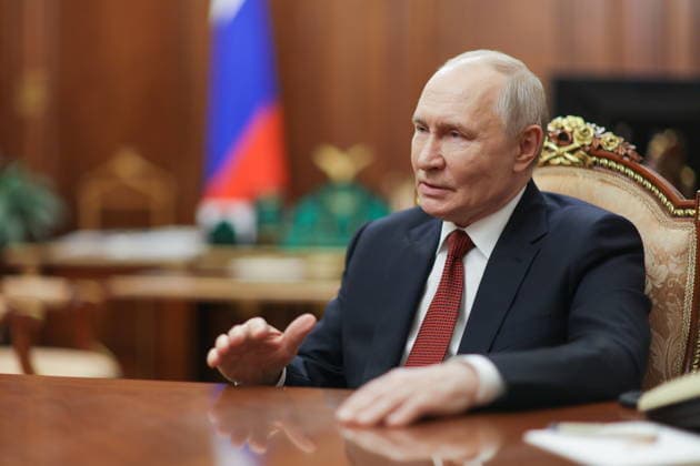 RUSSIA, MOSCOW - JUNE 28, 2026: Russia s President Vladimir Putin during an interview with VGTRK journalist Zarubin Moscow Russia  - ZUMAt113 20260628_zaa_t113_291 Copyright: xGavriilxGrigorovx