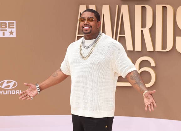 Lil Scrappy arrives on the red carpet for 26th annual BET Awards live telecast at the Peacock Theater in Los Angeles on Sunday, June 28, 2026. The BET Awards honors Black entertainers and other people of color in music, film, sports and philanthropy.  LAP20260628210 GREGxGRUDT
