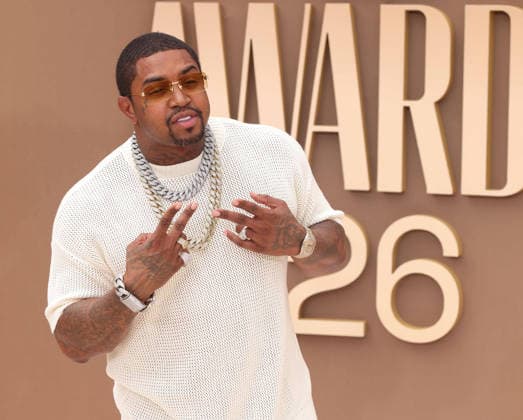 Lil Scrappy arrives on the red carpet for 26th annual BET Awards live telecast at the Peacock Theater in Los Angeles on Sunday, June 28, 2026. The BET Awards honors Black entertainers and other people of color in music, film, sports and philanthropy.  LAP20260628211 GREGxGRUDT