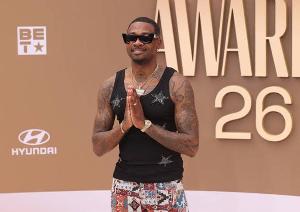 Sammie arrives on the red carpet for 26th annual BET Awards live telecast at the Peacock Theater in Los Angeles on Sunday, June 28, 2026. The BET Awards honors Black entertainers and other people of color in music, film, sports and philanthropy.  LAP20260628216 GREGxGRUDT