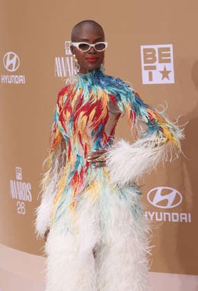 Madisin Rian arrives on the red carpet for 26th annual BET Awards live telecast at the Peacock Theater in Los Angeles on Sunday, June 28, 2026. The BET Awards honors Black entertainers and other people of color in music, film, sports and philanthropy.  LAP20260628228 GREGxGRUDT