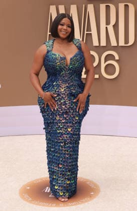 Claire Sulmers arrives on the red carpet for 26th annual BET Awards live telecast at the Peacock Theater in Los Angeles on Sunday, June 28, 2026. The BET Awards honors Black entertainers and other people of color in music, film, sports and philanthropy.  LAP20260628182 GREGxGRUDT