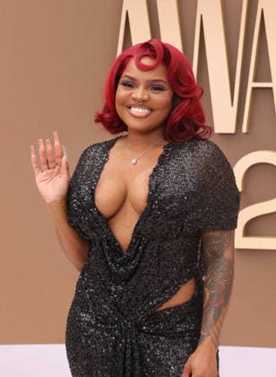 Inayah arrives on the red carpet for 26th annual BET Awards live telecast at the Peacock Theater in Los Angeles on Sunday, June 28, 2026. The BET Awards honors Black entertainers and other people of color in music, film, sports and philanthropy.  LAP20260628239 GREGxGRUDT