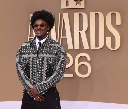 Kenny Iko arrives on the red carpet for 26th annual BET Awards live telecast at the Peacock Theater in Los Angeles on Sunday, June 28, 2026. The BET Awards honors Black entertainers and other people of color in music, film, sports and philanthropy.  LAP20260628246 GREGxGRUDT