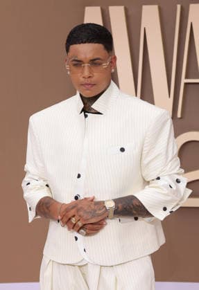 Kwn arrives on the red carpet for 26th annual BET Awards live telecast at the Peacock Theater in Los Angeles on Sunday, June 28, 2026. The BET Awards honors Black entertainers and other people of color in music, film, sports and philanthropy.  LAP20260628254 GREGxGRUDT