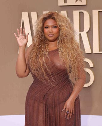 Lizzo arrives on the red carpet for 26th annual BET Awards live telecast at the Peacock Theater in Los Angeles on Sunday, June 28, 2026. The BET Awards honors Black entertainers and other people of color in music, film, sports and philanthropy.  LAP20260628293 GREGxGRUDT