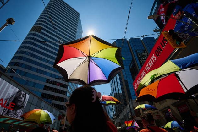 June 28, 2026, Toronto, On, Canada: People take part in the Toronto Pride Parade on Sunday, June 28, 2026. Toronto Canada  - ZUMAc35_ 20260628_zaf_c35_130 Copyright: xSammyxKoganx