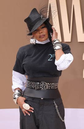 Janet Jackson arrives on the red carpet for 26th annual BET Awards live telecast at the Peacock Theater in Los Angeles on Sunday, June 28, 2026. The BET Awards honors Black entertainers and other people of color in music, film, sports and philanthropy.  LAP20260628353 GREGxGRUDT