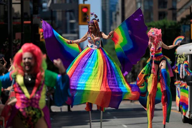 People participate in the LGBTI Pride Day march in Toronto, Canada, 28 June 2026. LGBTI Pride Day Celebration in Toronto !ACHTUNG: NUR REDAKTIONELLE NUTZUNG!  Copyright: xBienvenidoxVelascox AME5424 20260629-55020740274_1