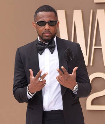 Fabolous arrives on the red carpet for 26th annual BET Awards live telecast at the Peacock Theater in Los Angeles on Sunday, June 28, 2026. The BET Awards honors Black entertainers and other people of color in music, film, sports and philanthropy.  LAP20260628395 GREGxGRUDT