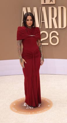 Kehlani arrives on the red carpet for 26th annual BET Awards live telecast at the Peacock Theater in Los Angeles on Sunday, June 28, 2026. The BET Awards honors Black entertainers and other people of color in music, film, sports and philanthropy.  LAP20260628400 GREGxGRUDT