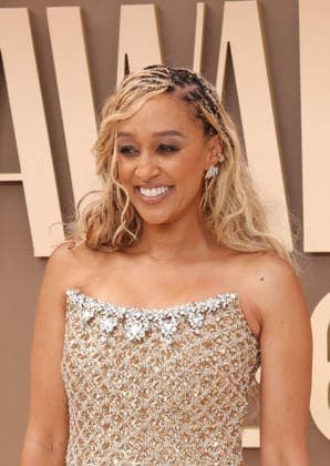 Tia Mowry arrives on the red carpet for 26th annual BET Awards live telecast at the Peacock Theater in Los Angeles on Sunday, June 28, 2026. The BET Awards honors Black entertainers and other people of color in music, film, sports and philanthropy.  LAP20260628408 GREGxGRUDT
