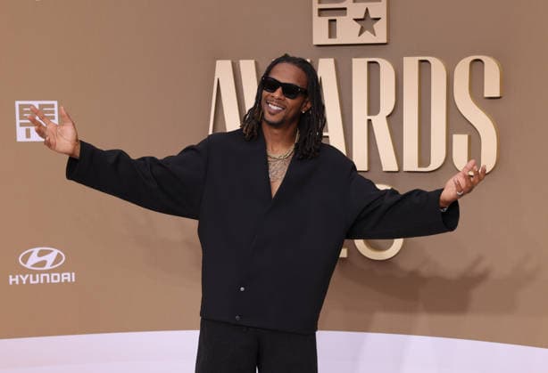 Kosine arrives on the red carpet for 26th annual BET Awards live telecast at the Peacock Theater in Los Angeles on Sunday, June 28, 2026. The BET Awards honors Black entertainers and other people of color in music, film, sports and philanthropy.  LAP20260628415 GREGxGRUDT