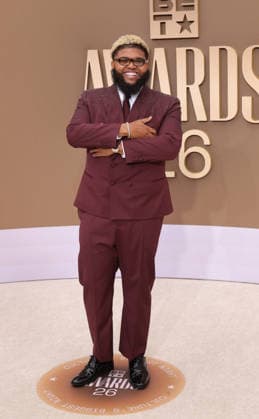 Druski arrives on the red carpet for 26th annual BET Awards live telecast at the Peacock Theater in Los Angeles on Sunday, June 28, 2026. The BET Awards honors Black entertainers and other people of color in music, film, sports and philanthropy.  LAP20260628417 GREGxGRUDT