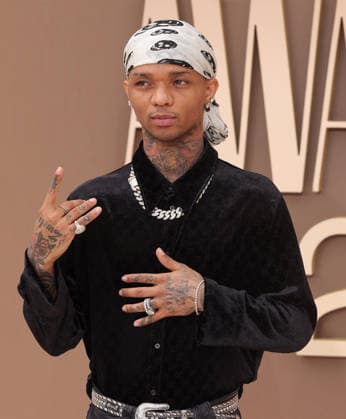 Swae Lee arrives on the red carpet for 26th annual BET Awards live telecast at the Peacock Theater in Los Angeles on Sunday, June 28, 2026. The BET Awards honors Black entertainers and other people of color in music, film, sports and philanthropy.  LAP20260628420 GREGxGRUDT
