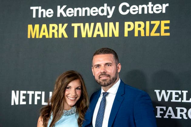 Lauren Diamantas and U.S. FDA Acting Commissioner of Food and Drugs Kyle Diamantas arrive on the red carpet before the 27th Mark Twain Prize for American Humor Award at the Kennedy Center for the Performing Arts in Washington DC on Sunday, June 28, 2026.  WAP20260628317 BONNIExCASH