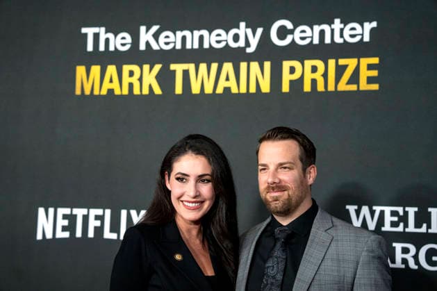 Rep. Anna Paulina Luna, R-FL, and Andy Luna arrive on the red carpet before the 27th Mark Twain Prize for American Humor Award at the Kennedy Center for the Performing Arts in Washington DC on Sunday, June 28, 2026.  WAP20260628363 BONNIExCASH