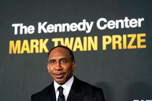 Stephen A. Smith arrives on the red carpet before the 27th Mark Twain Prize for American Humor Award at the Kennedy Center for the Performing Arts in Washington DC on Sunday, June 28, 2026.  WAP20260628379 BONNIExCASH