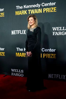 Arianna Huffington arrives on the red carpet before the 27th Mark Twain Prize for American Humor Award at the Kennedy Center for the Performing Arts in Washington DC on Sunday, June 28, 2026.  WAP20260628319 BONNIExCASH