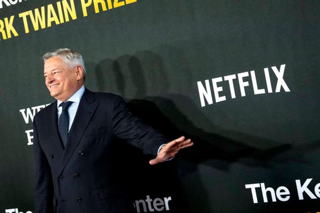 Ted Sarandos arrives on the red carpet before the 27th Mark Twain Prize for American Humor Award at the Kennedy Center for the Performing Arts in Washington DC on Sunday, June 28, 2026.  WAP20260628357 BONNIExCASH
