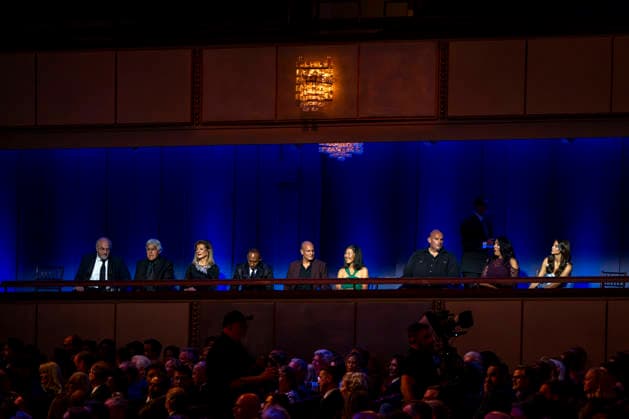 Guests of Bill Maher look on during the 27th Mark Twain Prize for American Humor Award at the Kennedy Center for the Performing Arts in Washington DC on Sunday, June 28, 2026.  WAP20260628374 BONNIExCASH