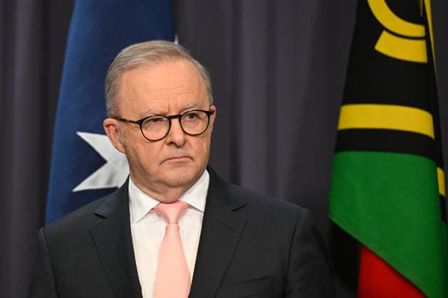 JOTHAM NAPAT AUSTRALIA VISIT, Australian Prime Minister Anthony Albanese speaks to the media during a press conference after signing the Nakamal agreement with Prime Minister of Vanuatu Jotham Napat at Parliament House in Canberra, Monday, June 29, 2026. ( NO ARCHIVING CANBERRA AUSTRALIAN CAPITAL TERRITORY AUSTRALIA  Copyright: xLUKASxCOCHx 20260629189872126265