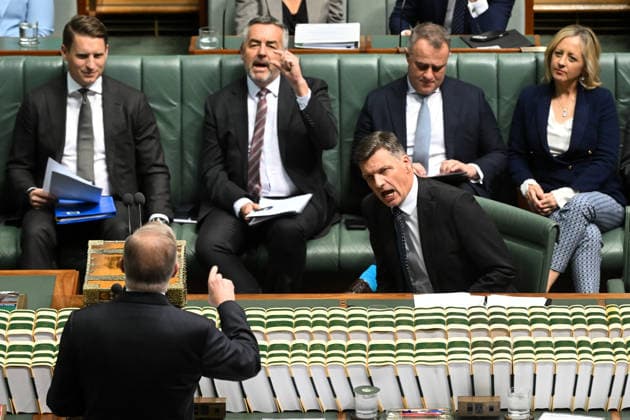 QUESTION TIME, Australian Opposition Minister Angus Taylor reacts during Question Time in the House of Representatives at Parliament House in Canberra, Monday, June 29, 2026. ( NO ARCHIVING CANBERRA AUSTRALIAN CAPITAL TERRITORY AUSTRALIA  Copyright: xLUKASxCOCHx 20260629128186729000