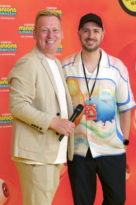 Jens Knossala und Dominik Porschen bei der Premiere des Animationsfilms Minions & Monster Minions & Monsters im Mathäser Filmpalast. München, 28.06.2026 *** Jens Knossala and Dominik Porschen at the premiere of the animated film *Minions Monster Minions Monsters* at the Mathäser Filmpalast in Munich, June 28, 2026 Foto:xN.xKolinzx xFuturexImagex minions_muenchen_6615