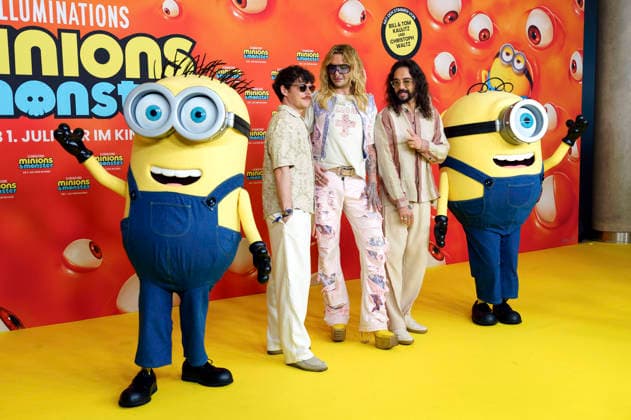 Georg Listing, Bill Kaulitz und Tom Kaulitz bei der Premiere des Animationsfilms Minions & Monster Minions & Monsters im Mathäser Filmpalast. München, 28.06.2026 *** Georg Listing, Bill Kaulitz, and Tom Kaulitz at the premiere of the animated film *Minions Monster Minions Monsters* at the Mathäser Filmpalast in Munich, June 28, 2026 Foto:xN.xKolinzx xFuturexImagex minions_muenchen_6668