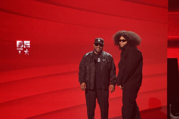 2026 BET Awards - Show Ice Cube, Druski speak onstage during the 2026 BET Awards at Peacock Theater on June 28, 2026 in Los Angeles, California. Los Angeles Peacock Theater California United States Copyright: xCraSH imageSPACEx