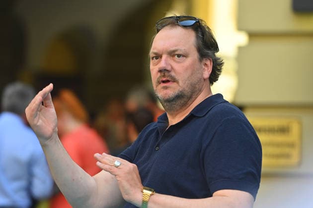 Charly HUEBNER (Schauspieler), Einzelbild,angeschnittenes Einzelmotiv,Portraet,Portrait,Porträt. 43.Filmfest Muenchen Premiere SPAZIERGANG NACH SYRAKUS am 28.06.2026 Deutsches Theater. *** Charly HUEBNER, actor; still image; cropped single shot; portrait; 43rd Munich Film Festival premiere of *A Walk to Syracuse* on June 28, 2026, at the Deutsches Theater