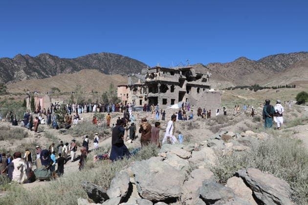 (260629) -- PAKTIA, June 29, 2026 -- A damaged building is pictured after an airstrike in Paktia Province, Afghanistan, June 29, 2026. Afghan government officials said on Monday that Pakistani airstrikes in eastern Afghanistan killed at least 36 people and injured 163 others. Hamdullah Fitrat, deputy spokesperson for the Afghan government, posted on the social media platform X that the strikes occurred on Sunday night in the provinces of Paktia, Paktika and Kunar, all of which share a border with Pakistan. (Photo by Xinhua) (SpotNews) AFGHANISTAN-PAKTIA-PAKISTANI AIRSTRIKES YusufxMangal 