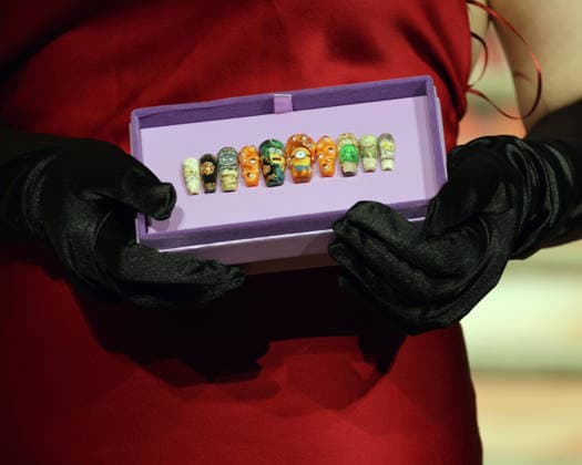 June 28, 2026, Los Angeles, California, USA: Minion nail designs at the premiere of Minions & Monsters at The Dolby Theatre. Los Angeles USA - ZUMAg107 20260628_zep_g107_096 Copyright: xNinaxPrommerx