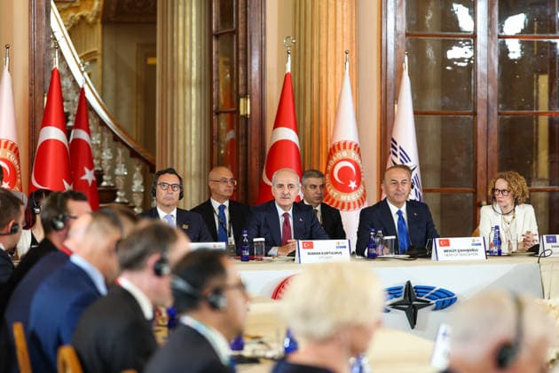 NATO Parliamentary Summit in Turkiye s Istanbul ISTANBUL, TURKIYE - JUNE 29: (----EDITORIAL USE ONLY - MANDATORY CREDIT - GRAND NATIONAL ASSEMBLY OF TURKIYE HANDOUT - NO MARKETING NO ADVERTISING CAMPAIGNS - DISTRIBUTED AS A SERVICE TO CLIENTS----) Speaker of the Grand National Assembly of Turkiye (TBMM) Numan Kurtulmus attends the NATO Parliamentary Summit in Istanbul, Turkiye on June 29, 2026. Turkish Grand National Assembly Anadolu Istanbul Turkey. Editorial use only. Please get in touch for any other usage.  Copyright: x2026xAnadoluxTurkishxGrandxNationalxAssemblyx