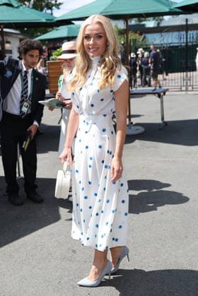 . 29 06 2026. London, United Kingdom. Katherine Jenkins arriving on the opening day of the Wimbledon Tennis Championships in London.  xStephenxLockx xi-Imagesx IIM-26863-0010
